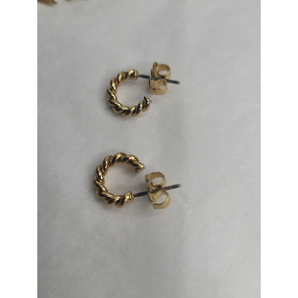 Vintage Avon Goldtone Multi Strand Necklace & Earring Set With Twisted Design - Picture 3 of 6